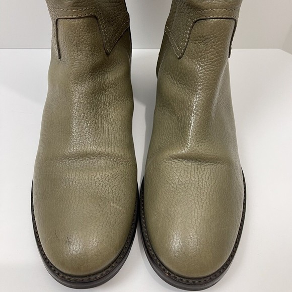 Tory Burch Junction Riding Boot Greenish Gray Low Heal - Picture 7 of 12